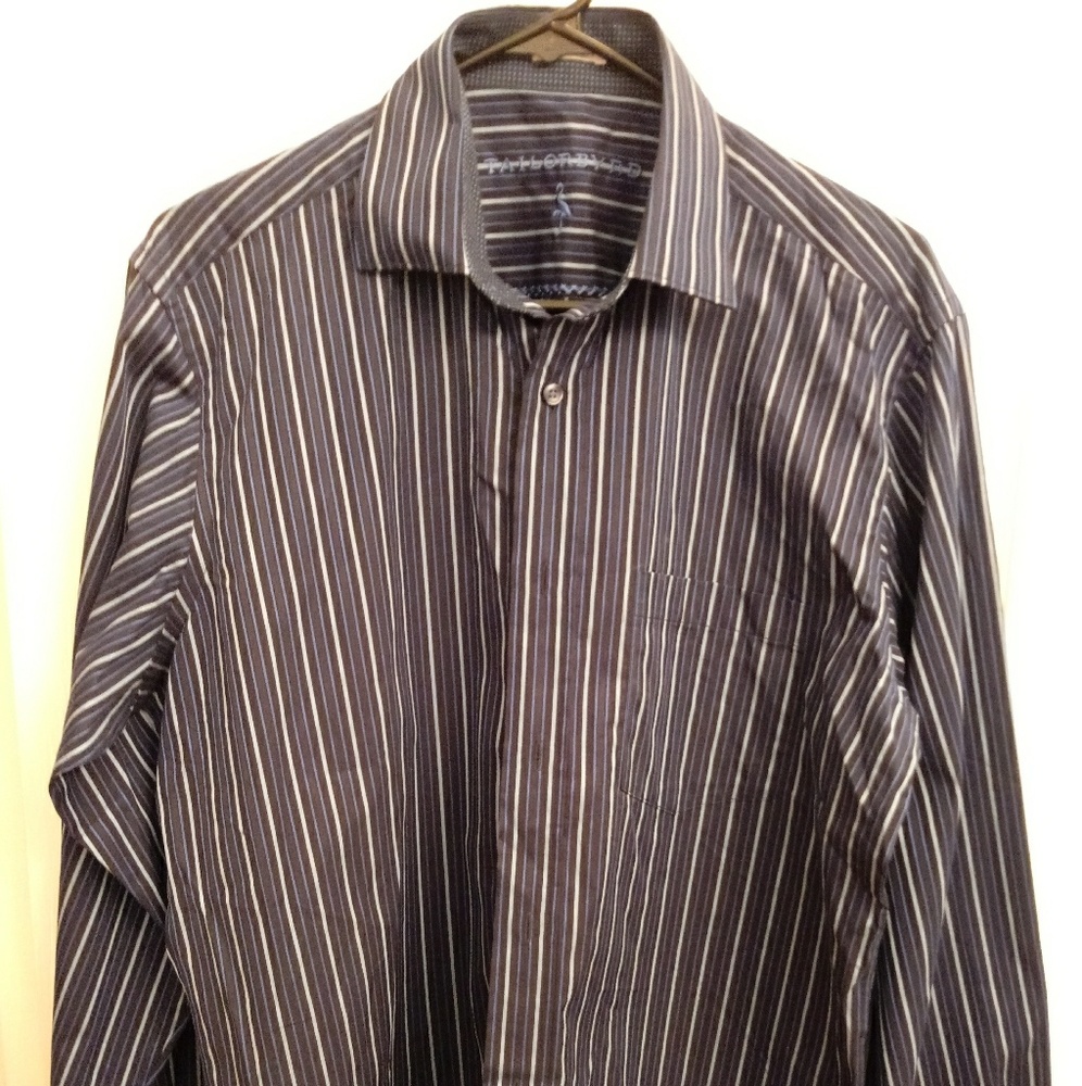 Tailorbyrd Navy Blue with White Stripes
